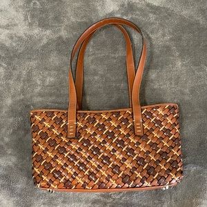 Nine West Woven Shoulder Bag Hand Bag Purse Clutch